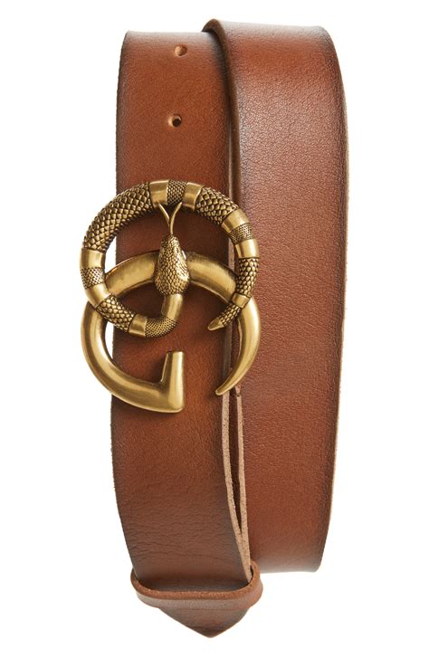 gucci leather logo-buckle belt|Gucci leather belt for men.